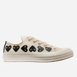 CDG Play x Converse Chuck 70 Low Multi Heart White