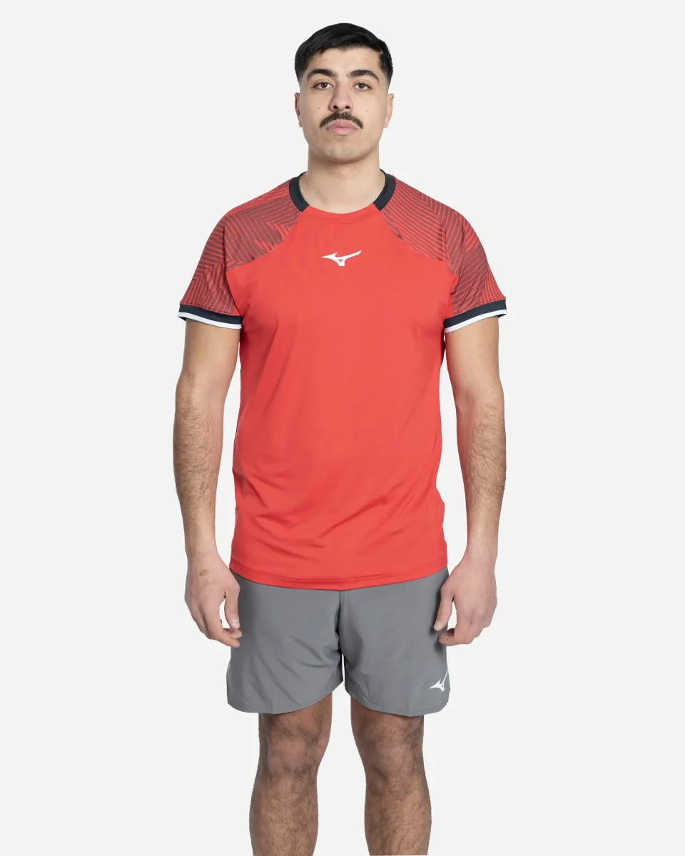 Tennis Shadow S/Sleeve Tee Red/Black