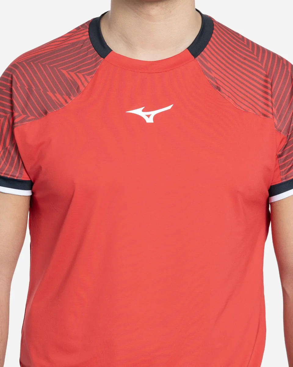 Tennis Shadow S/Sleeve Tee Red/Black – Image 3