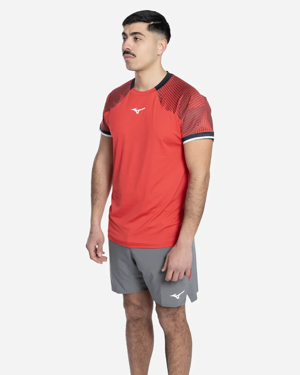 Tennis Shadow S/Sleeve Tee Red/Black – Image 4