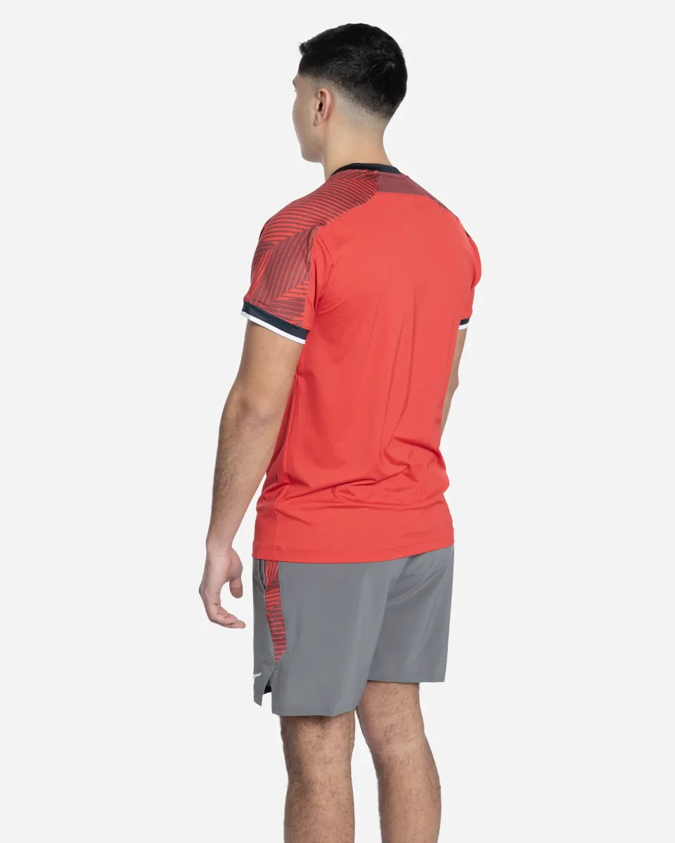 Tennis Shadow S/Sleeve Tee Red/Black – Image 5