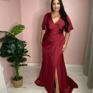 Robe de soirée 5039 bordeaux