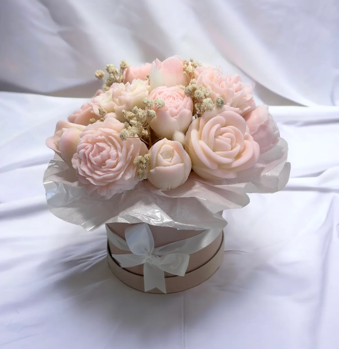 BOUQUET DE FONDANTS PARFUMES ROSE PALE