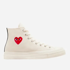 CDG Play x Converse Chuck 70 Hi Top Small Heart White