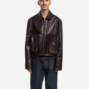 Veste en Cuir Grainé