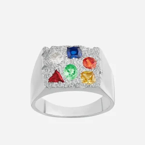 Chevalière Cottage Rose Garden en Argent