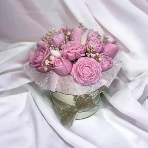 BOUQUET DE FONDANTS PARFUMES ROSE FUSHIA