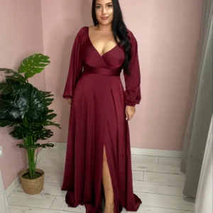 Robe de soirée 1607 bordeaux