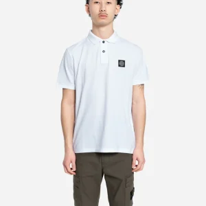 Polo à Écusson Blanc