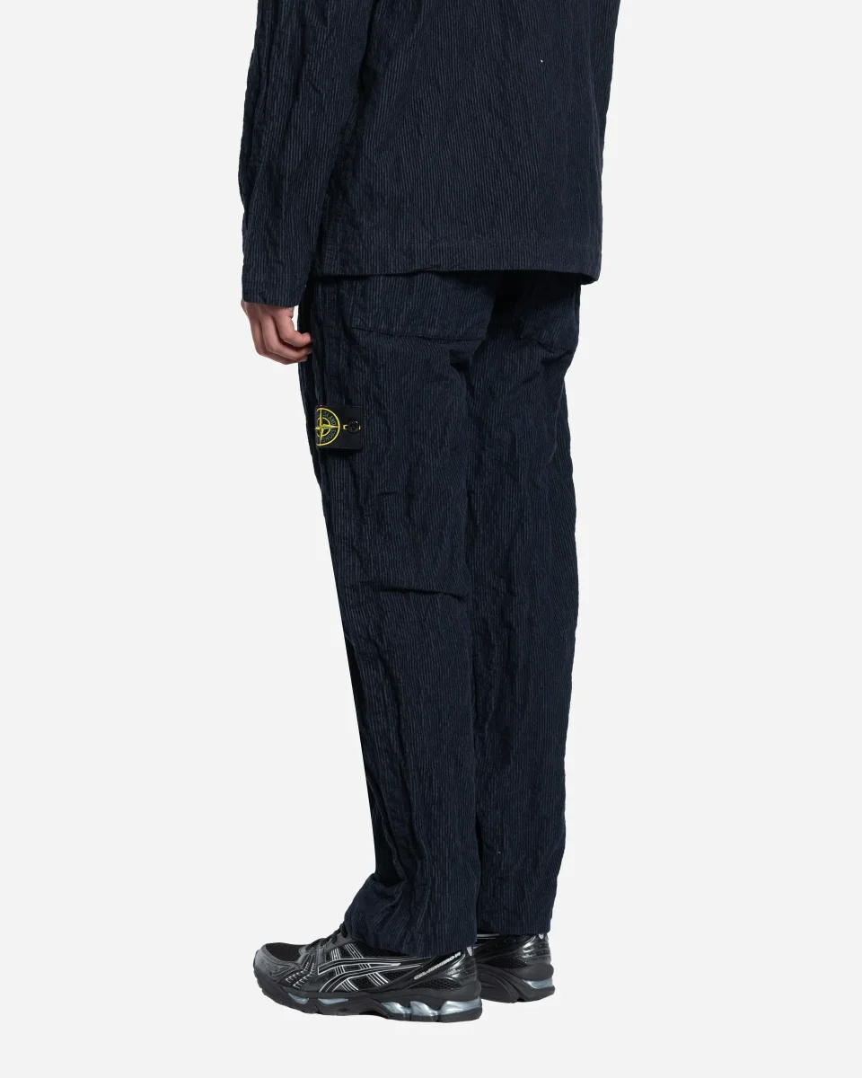 Pantalon en Velours Côtelé Bleu Marine – Image 4