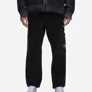 Pantalon en Velours Côtelé Noir