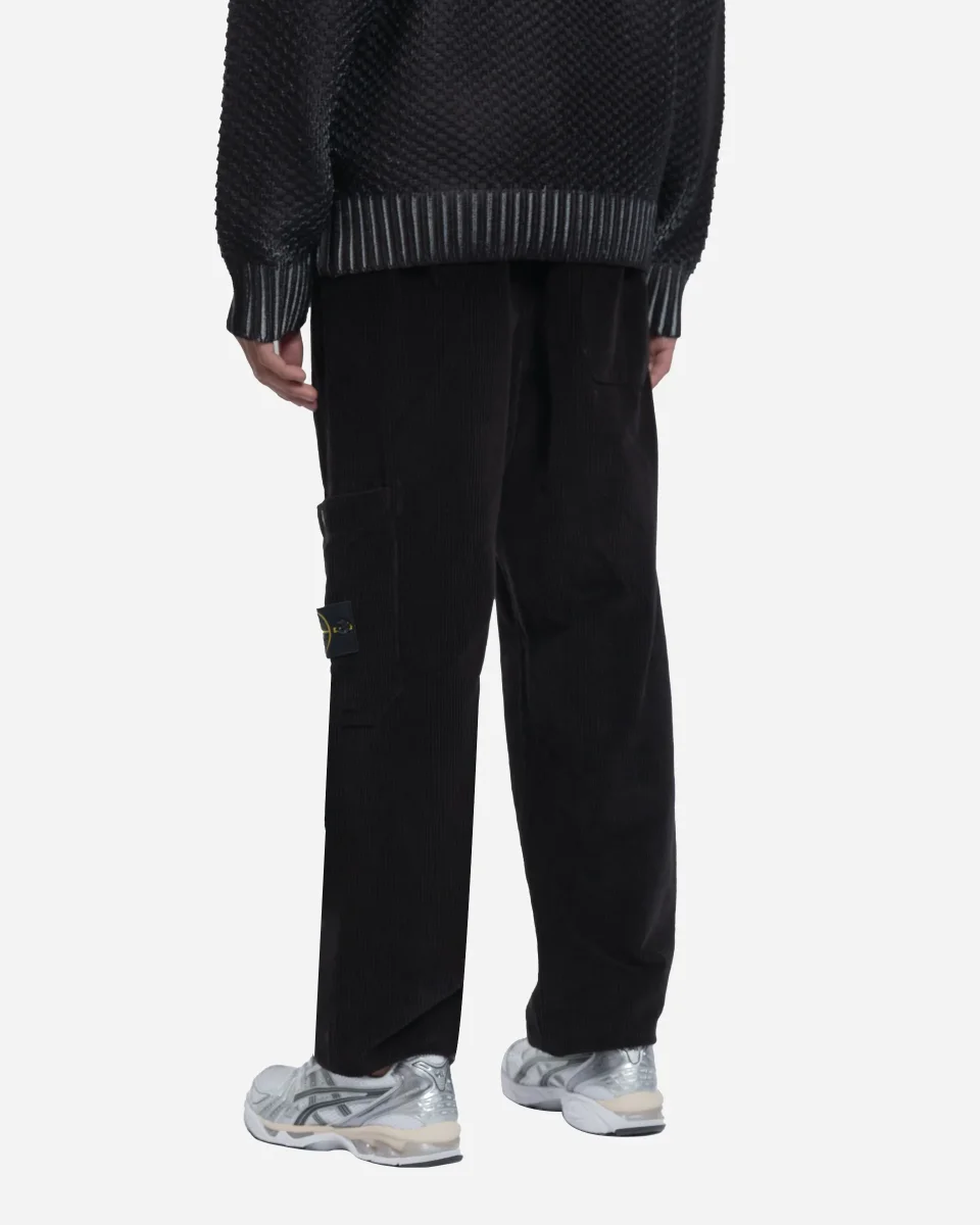 Pantalon en Velours Côtelé Noir – Image 5