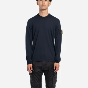 Pull en Maille Bleu Marine