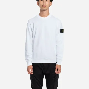 Sweatshirt à Col Rond Blanc