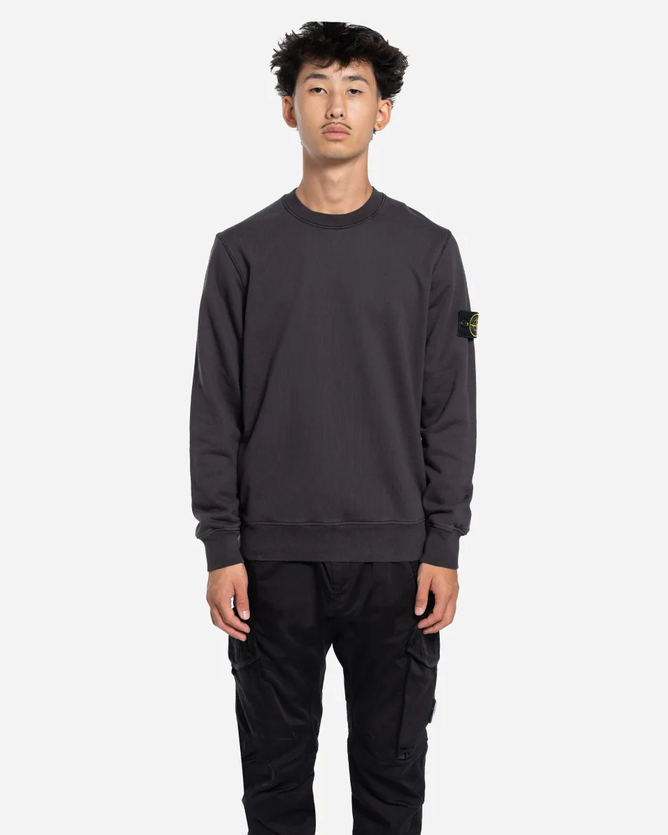 Sweatshirt à Col Rond Charbon