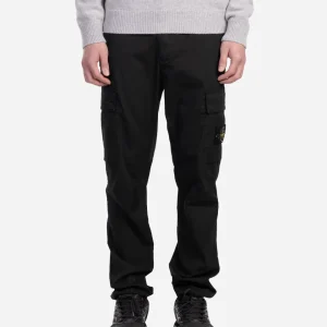 Pantalon Cargo en Coton Extensible Noir