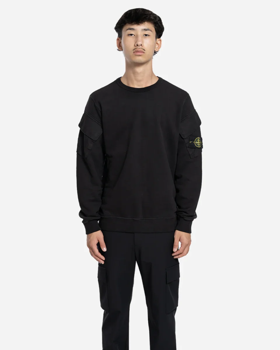 Sweatshirt à Poches Noir