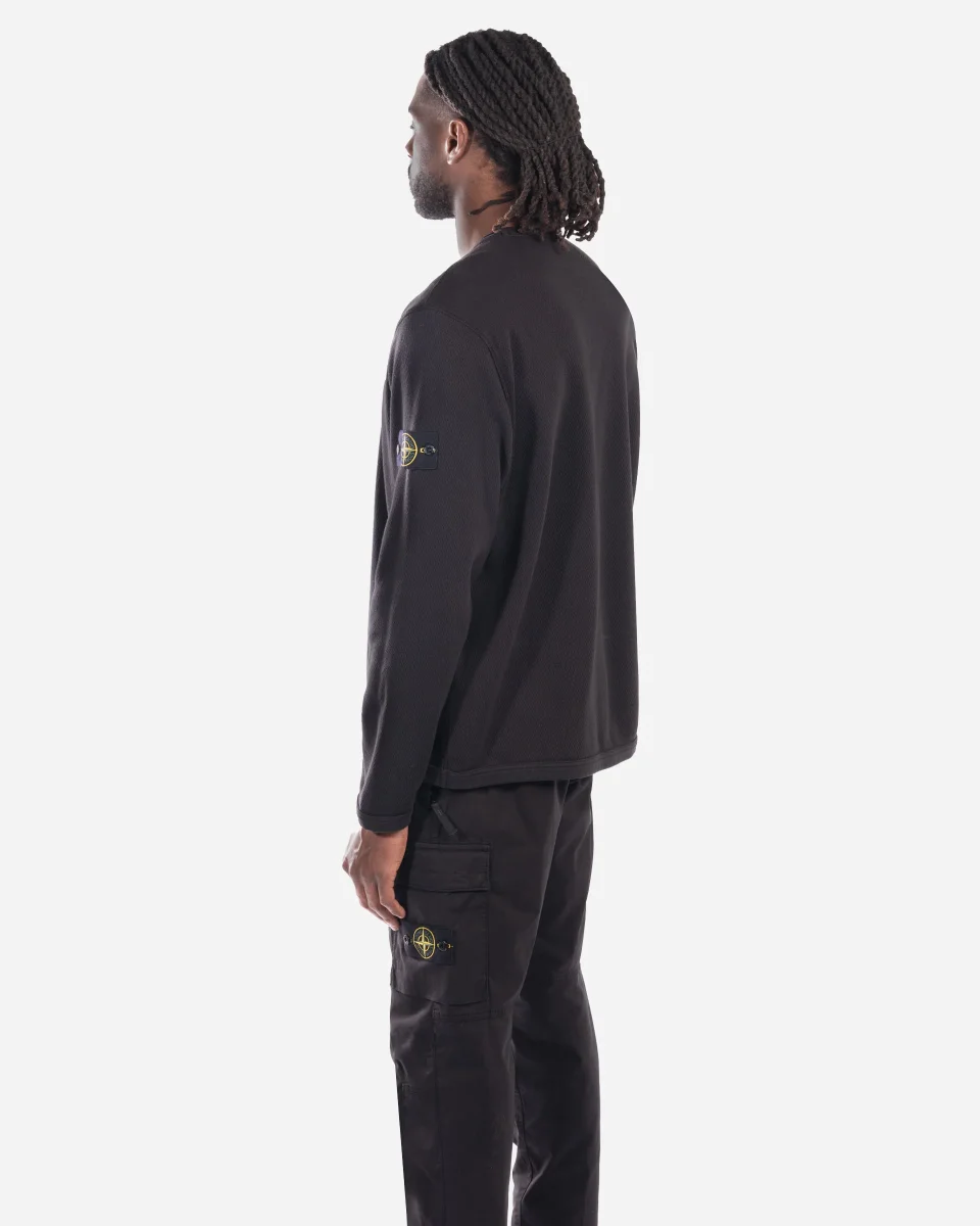 Sweatshirt Ras-du-Cou en Molleton Noir – Image 5