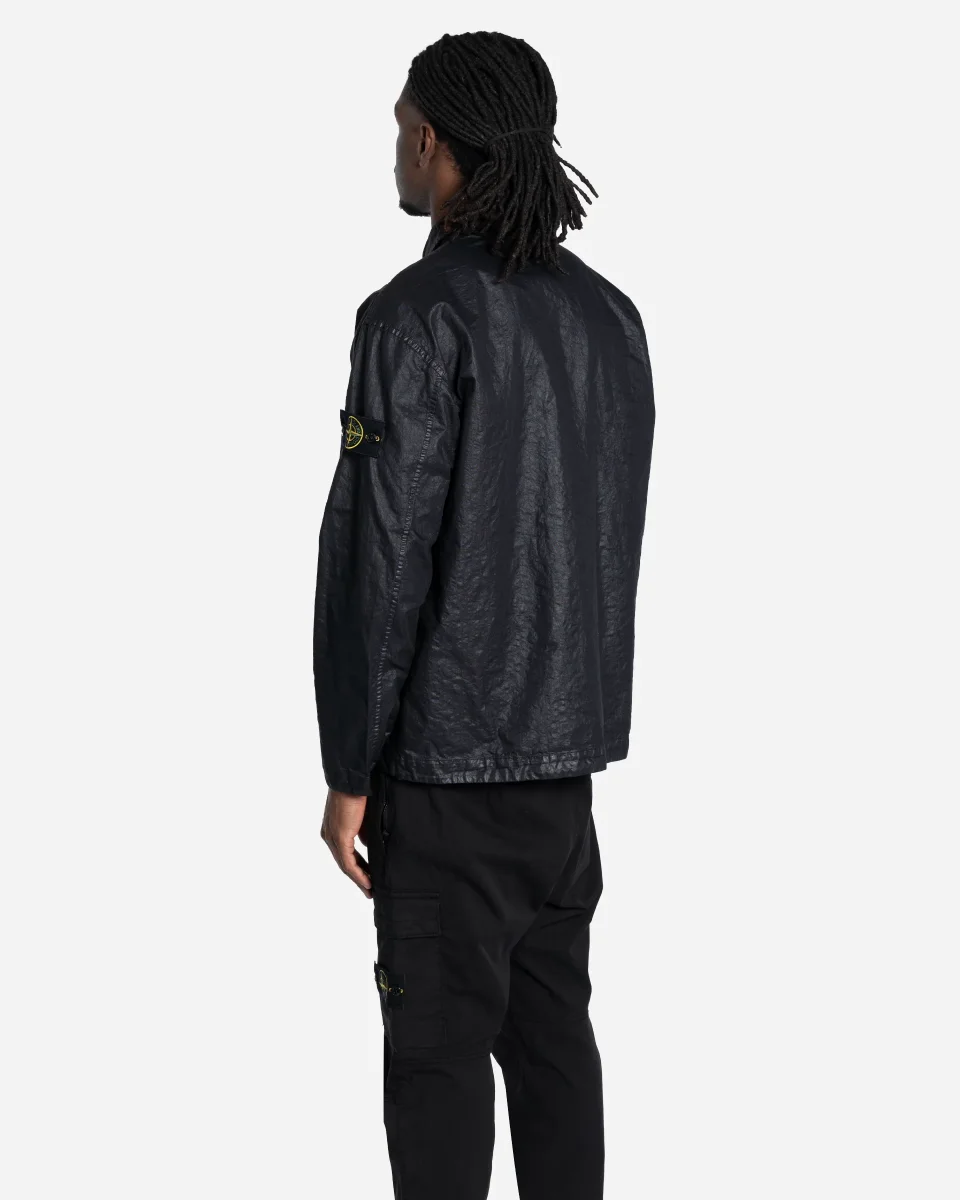 Surchemise en Tissu Nylon Panama Noire – Image 5