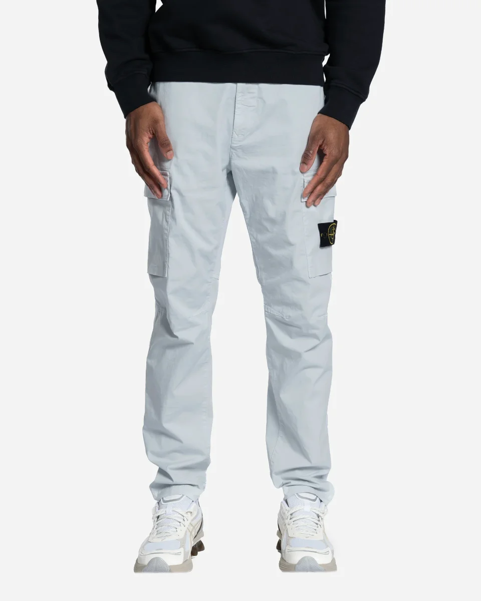 Pantalon Cargo en Sergé de Coton Bleu Ciel – Image 2