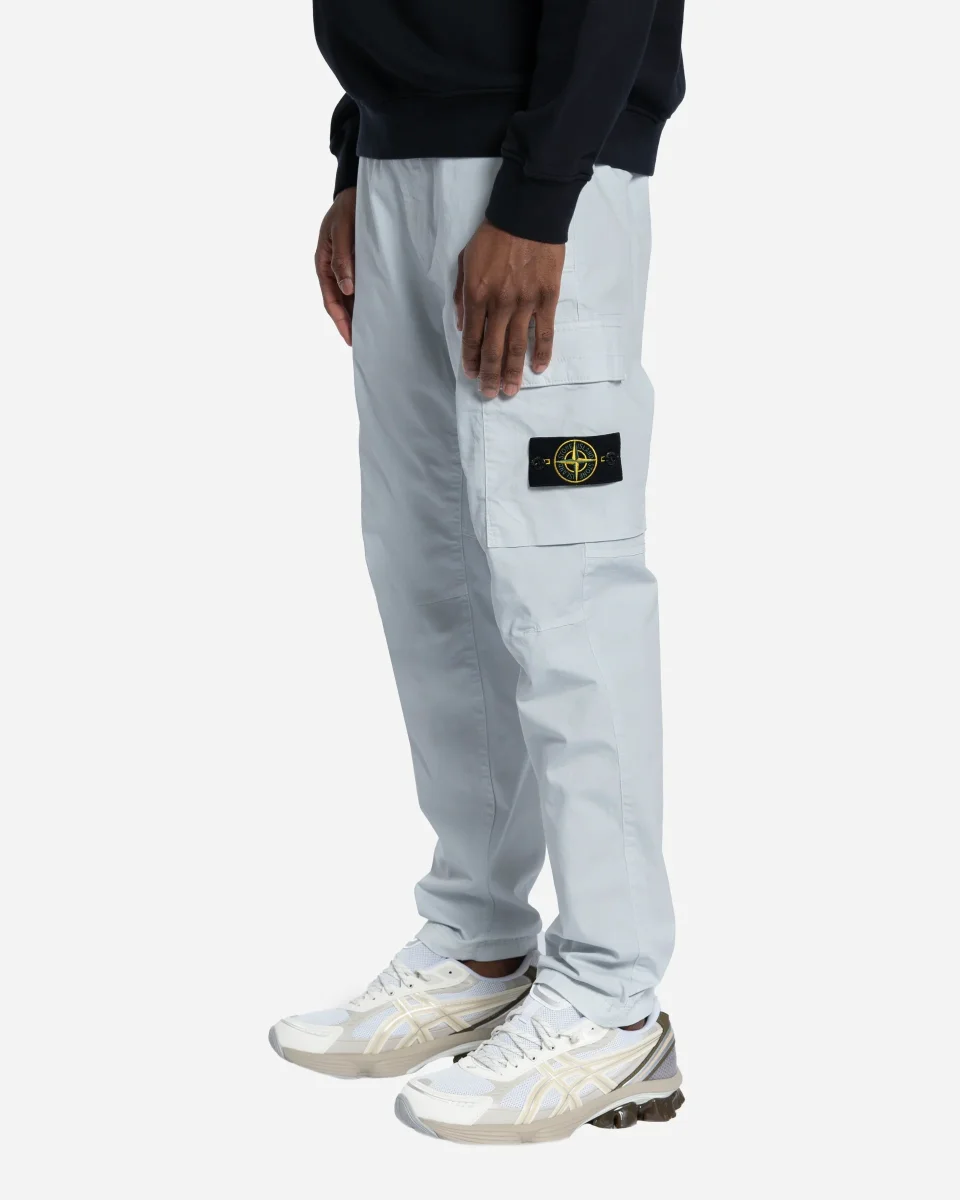 Pantalon Cargo en Sergé de Coton Bleu Ciel – Image 4