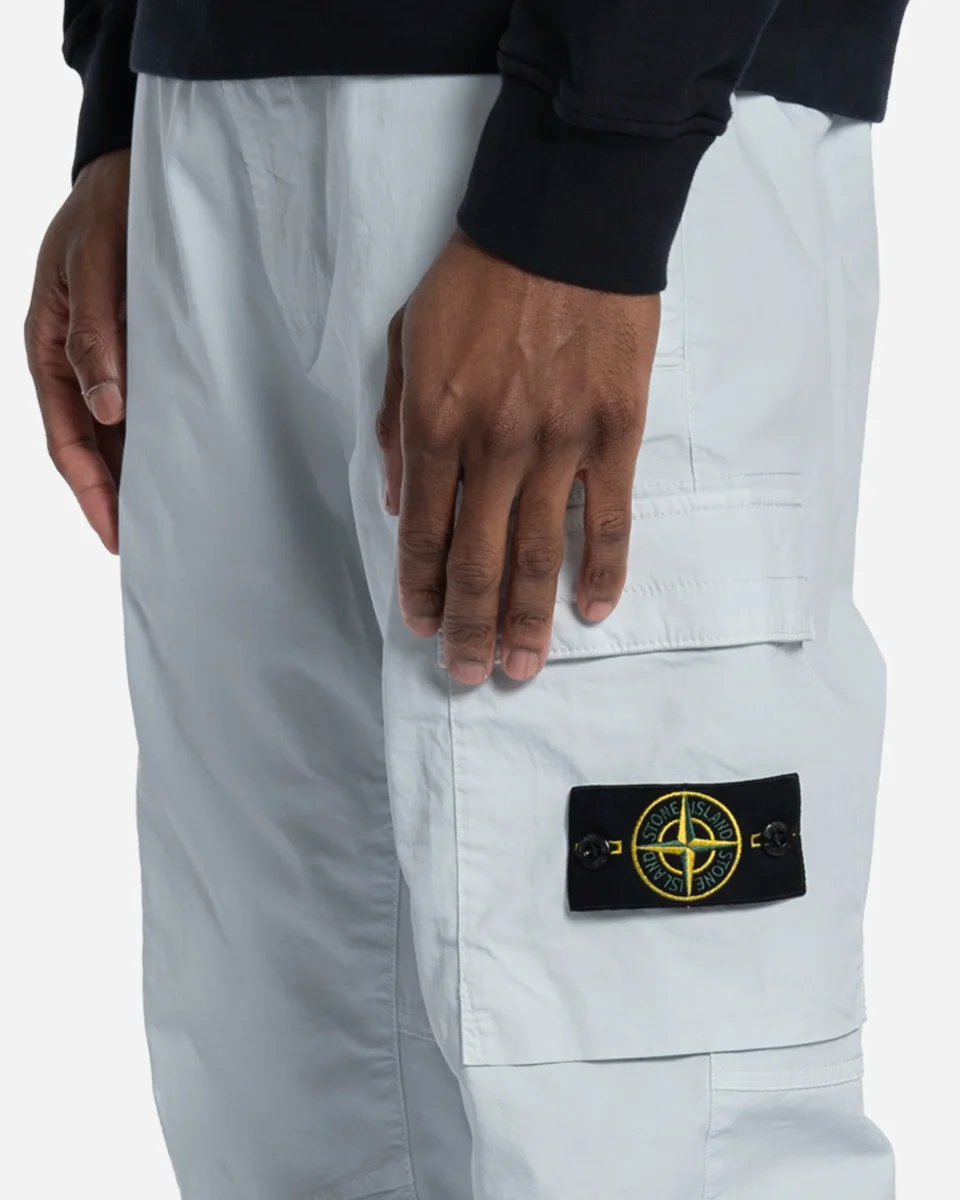 Pantalon Cargo en Sergé de Coton Bleu Ciel – Image 3