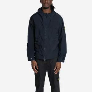 Veste Parka à Capuche Bleu Marine