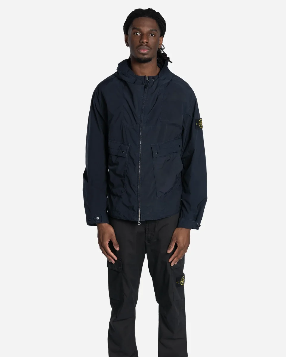 Veste Parka à Capuche Bleu Marine – Image 2