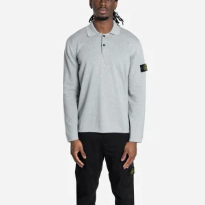 Ls Polo Melange Pearl Grey