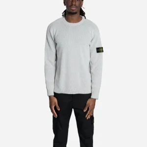 Pull Ras-du-Cou en maille Gris Perlé Melangé