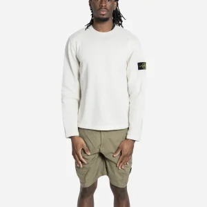 Sweatshirt Ras-du-Cou en Molleton de Coton Ivory