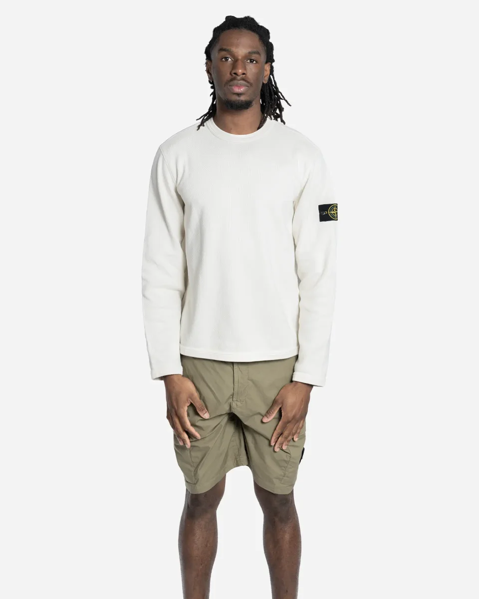 Sweatshirt Ras-du-Cou en Molleton de Coton Ivory – Image 2