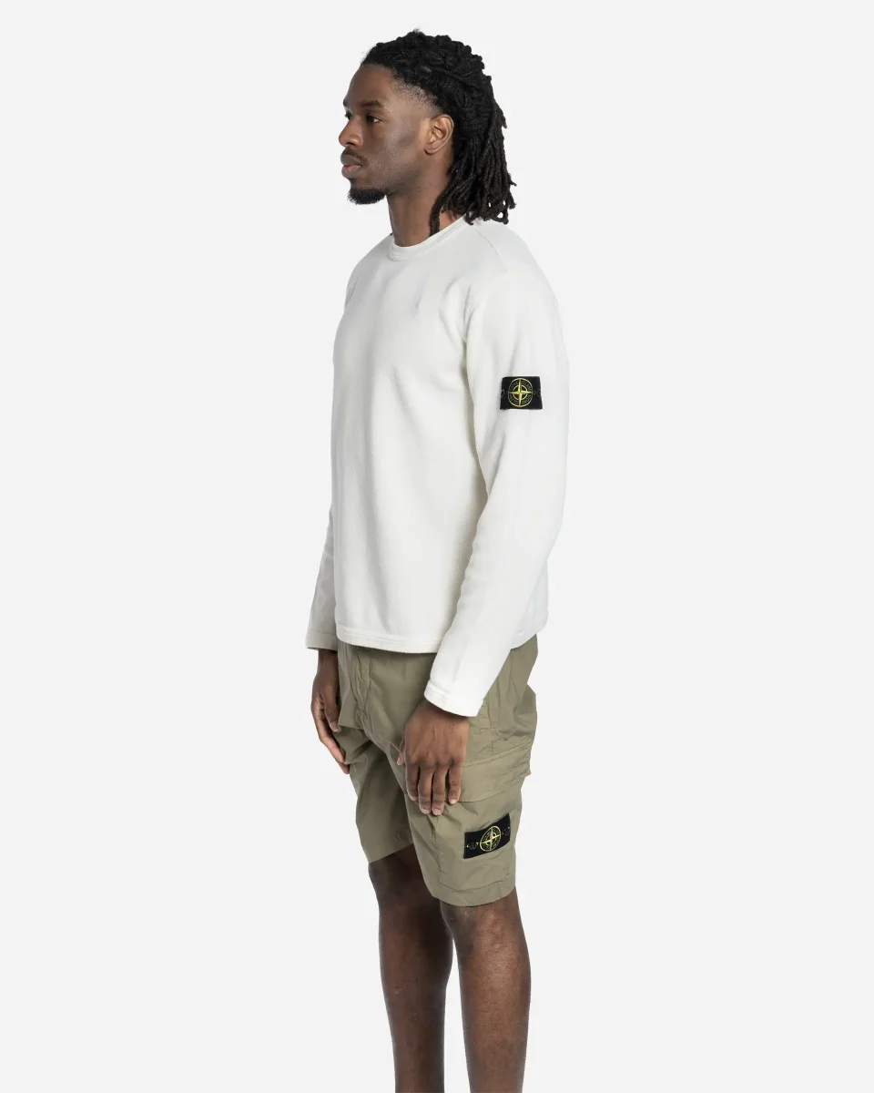 Sweatshirt Ras-du-Cou en Molleton de Coton Ivory – Image 4