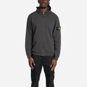 Sweatshirt Zippé à Capuche Gris Charbon