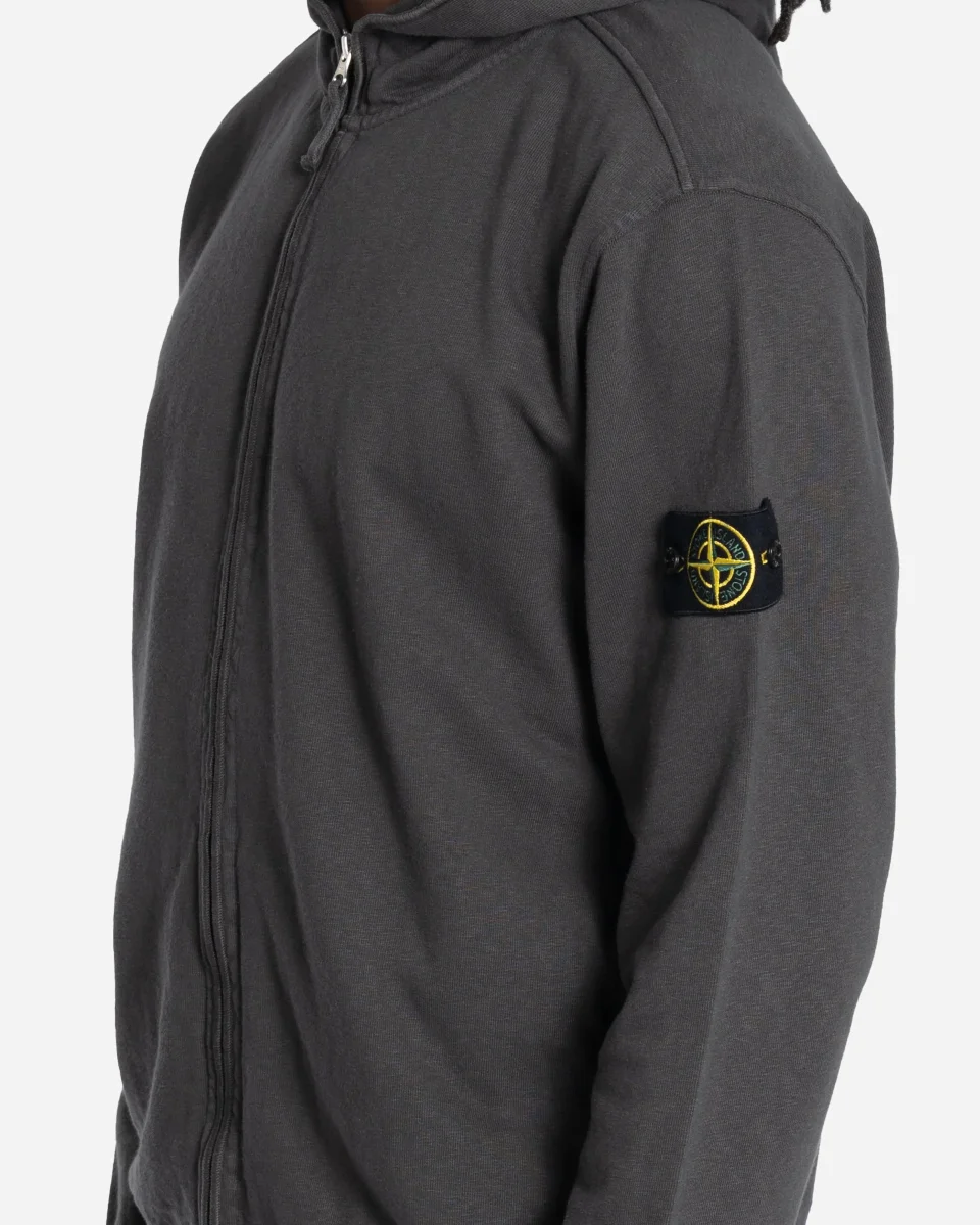 Sweatshirt Zippé à Capuche Gris Charbon – Image 3