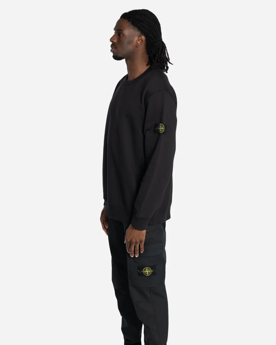 Sweatshirt à Col Rond Noir – Image 4