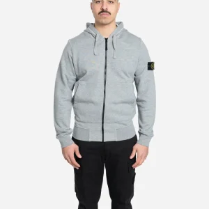 Sweat-shirt zippé à Capuche Melange Grey
