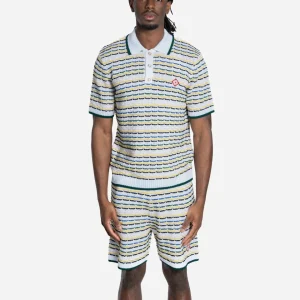 Polo à Manches Courtes en Point de Tricot