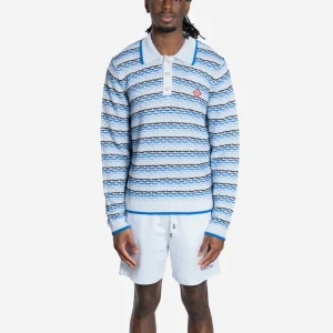 Polo à Manches Longues en Point de Tricot