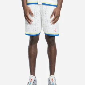 Short de Tennis en Crochet White/Blue