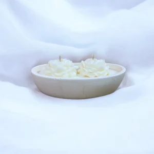 BOUGIE FLORA PIVOINE BLANC