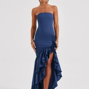 Robe a volant bustier