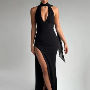 Robe longue fente