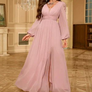 Robe mariage invitée rose poudré