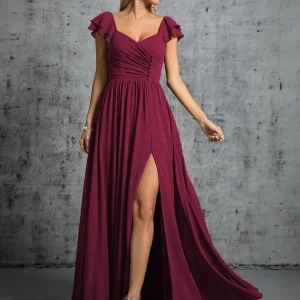 Robe demoiselle d'honneur fendue