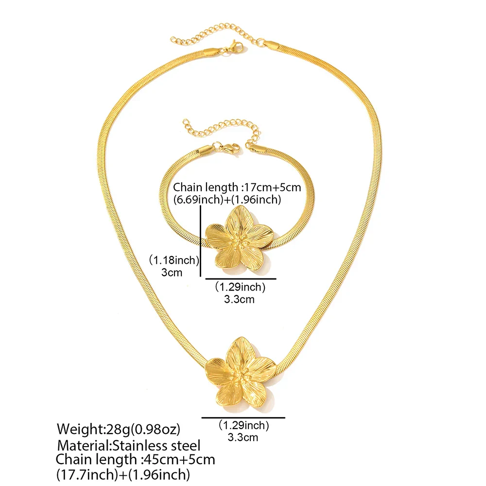 Parure fleur or – Image 5