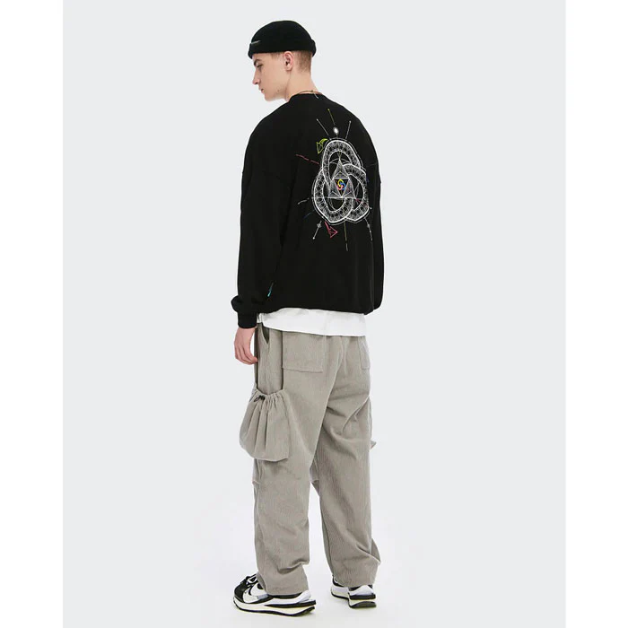 Sweat Shirt Noir "Earth Song" – Image 9