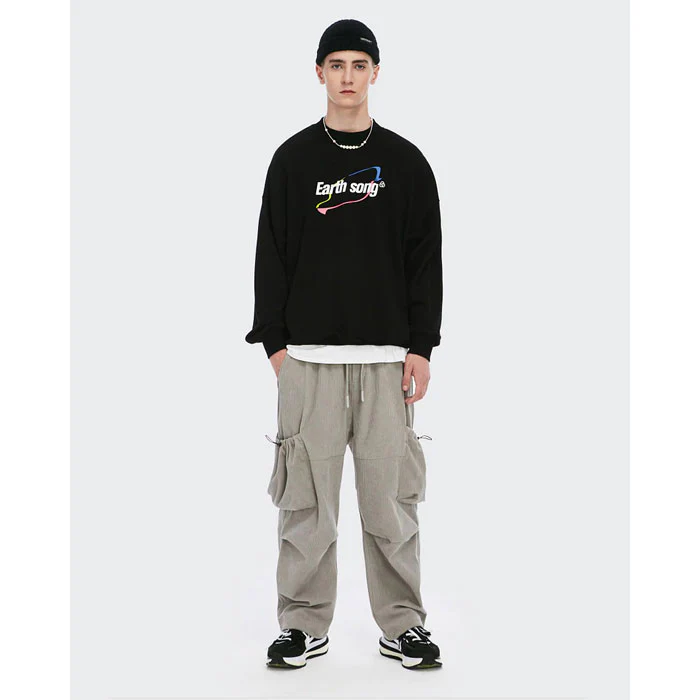 Sweat Shirt Noir "Earth Song" – Image 7