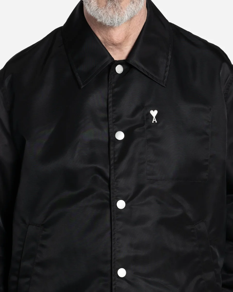 Blouson Boutonné Rivet Ami De Coeur en Nylon – Image 3