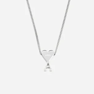 Collier Pendentif Argent Ami de Coeur En Laiton